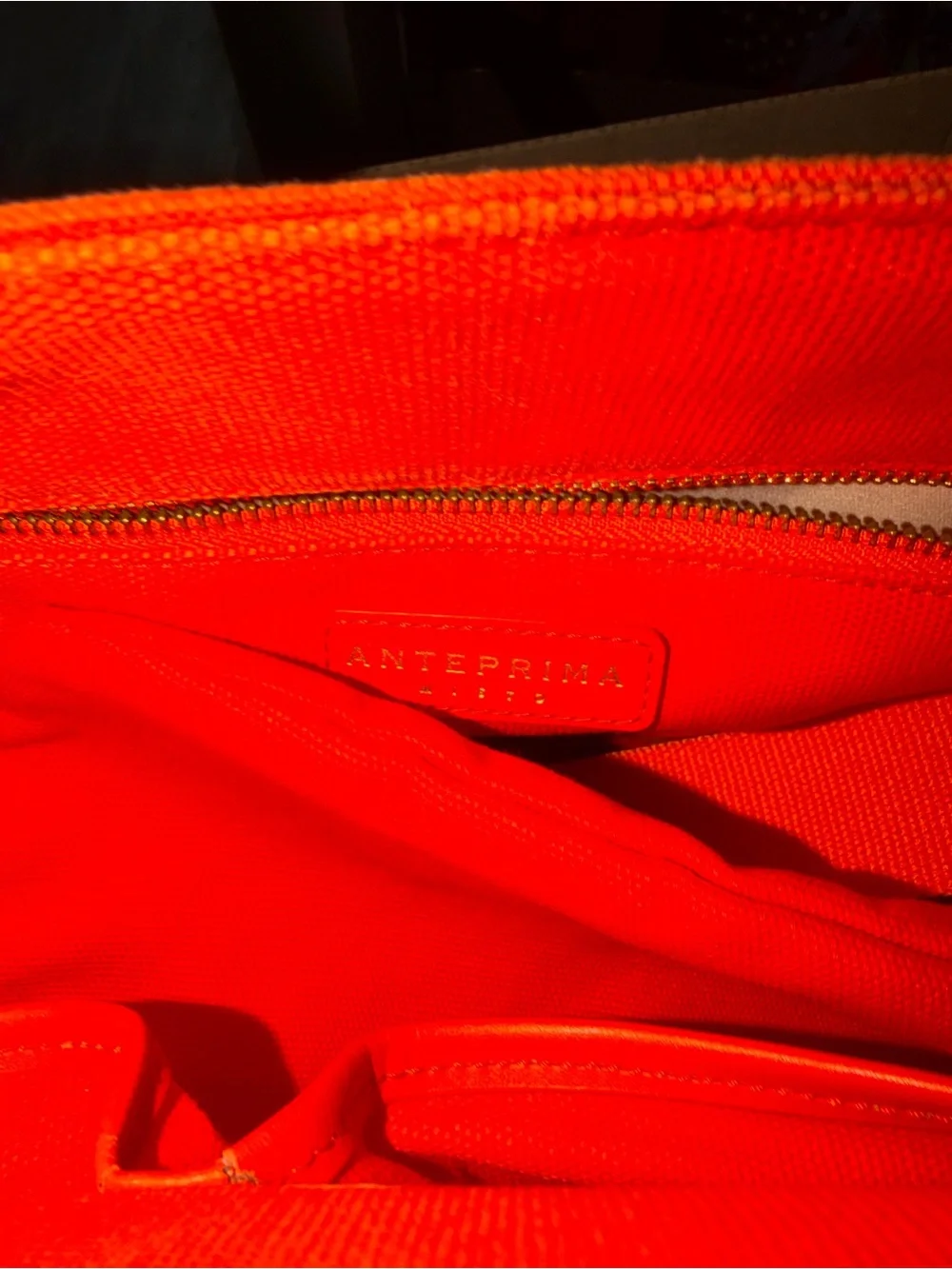 Authentic Anteprima Orange Tote Bag with Detachable Strap